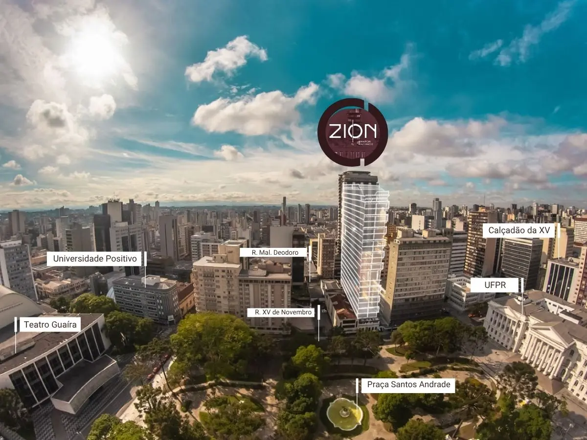 Mapa da localização do empreendimento na Santos Andrade